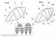 Brengun BRL48130 - Ohka MXY7-K1 KAI two seats Canopy mask (Brengun kit)