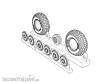 Brengun BRL72207 - DH 98 Mosquito wheels block thread
