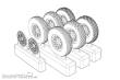 Brengun BRL72214 - P-47N Wheels (3 type of pattern)