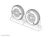 Brengun BRL72221 - F4U Corsair Cross Thread Wheels set