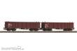 Piko 58235 - 2er Set Offene Güterwagen Eaos DB AG VI mit Holzladung