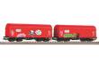 Piko 58257 - 2er Set Schiebeplanenwagen Shimmns mit Graffiti Caib NS VI