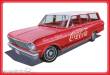 Round2 591353 - 1/25 1963 Chevy II Nova Wagon w/Crates Coke