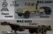 ZZ Modell ZZ12002 - 1:120 MAZ-200V & MAZ-5203 trailer