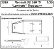 CMK 129-3095 - Renault UE 630 (f) Luftwaffe Type Early für Tamiya Bausatz