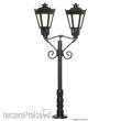 Viessmann 6073 - H0 Parklaterne zweiflammig, schwarz, LED warmweiß