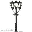 Viessmann 6077 - H0 Parklaterne dreiflammig, schwarz, LED warmweiß