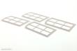 Heyn 6143.2 - Stichbogen-Fabrikfenster 56 x28 mm, 4er-Set