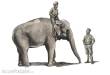 CMK 129-F48345 - WWII RAF Mechanic in India+Elephant with Mahout (2 Fig. + Elephant) in 1:48
