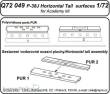 CMK 129-Q72049 - P-38J Lightning Tail horizontal surfaces für Academy Bausatz