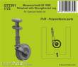 CMK 129-5Q72391 - Messerschmitt Bf 109E Tailwheel with Strengthened Leg in 1:72
