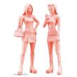 Hasegawa 629102 - 1/24 platform boots girls, 2 Figuren