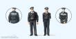 Preiser 65364 - Polizisten stehend. Blaue Uni