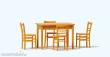 Preiser 65809 - 1:43 Tisch, 4 Stühle