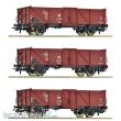 Roco 6600115 - 3-tlg. Set: Offene Güterwagen, DR