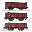 Roco 6600146 - 3-tlg. Set: Offene Güterwagen, DR
