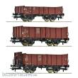 Roco 6600303 - 3-tlg. Set: Offene Güterwagen, DB