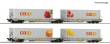 Roco 6600323 - 2-tlg. Set 2: Doppeltaschen-Gelenkwagen T2000, railCare