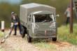 Minicar 66026 - Goliath Express 1100 Pritschenwagen mit Plane Fernmeldedienst