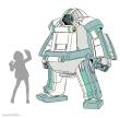 Hasegawa 664793 - 1/35 MechatroCHUNK no. 2 Grayish Mint & Support Girl