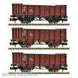 Fleischmann 6660156 - 3-tlg. Set: Offene Güterwagen, DR