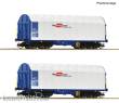 Roco 6680007 - 2-tlg. Set: Schiebeplanenwagen, ÖBB/RCW