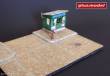 Plus model 619 - Display base - Cobblestone street intersection
