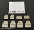 Plus model AL7039 - C-119 Boxcar wheels early version in 1:72