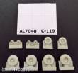 Plus model AL7040 - C-119 Boxcar wheels late version in 1:72