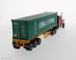 Diecast Masters 71045 - International Lonestar Day Cab w. 40Ft Container Zugmaschine rot + Auflieger in gelb mit China Shipping Container