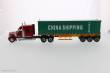 Diecast Masters 71045 - International Lonestar Day Cab w. 40Ft Container Zugmaschine rot + Auflieger in gelb mit China Shipping Container