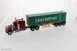 Diecast Masters 71045 - International Lonestar Day Cab w. 40Ft Container Zugmaschine rot + Auflieger in gelb mit China Shipping Container