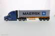Diecast Masters 71048 - Freightliner Cascadia w. 40´ Container Zugmaschine + Auflieger - Blau mit gelber Auflieger + Maersk Container 40Ft