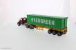 Diecast Masters 71049 - Western Star 4700SB Tandem w. 40Ft Container Zugmaschine + Auflieger - Rot mit gelber Auflieger und 40Ft Evergreen Container