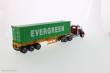 Diecast Masters 71049 - Western Star 4700SB Tandem w. 40Ft Container Zugmaschine + Auflieger - Rot mit gelber Auflieger und 40Ft Evergreen Container