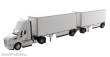 Diecast Masters 71099 - Peterbilt 579 Day Cab w. 2 trailers LKW m. 2 Auflieger + Dolly - weiss