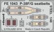 Eduard Accessories FE1043 - P-38F/G seatbelts STEEL for Tamiya in 1:48