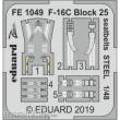 Eduard Accessories FE1049 - F-16C Block 25 seatbelts STEEL for Tamiya in 1:48