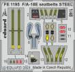 Eduard Accessories FE1195 - F/A-18E seatbelts STEEL 1/48 for MENG in 1:48
