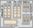 Eduard Accessories FE1237 - 1:48 SBD-5 seatbelts STEEL, for REVELL