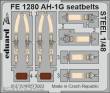 Eduard Accessories FE1280 - 1:48 AH-1G seatbellts STEEL 1/48