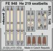 Eduard Accessories FE948 - He 219 seatbelts STEEL for Tamiya in 1:48