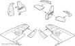 CMK 129-4265 - 1:48 Spitfire Mk.I Control surfaces set (TAM)
