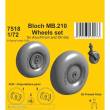 CMK 129-7518 - Bloch MB.210 Mainwheels and Tailwheel w/Leg