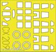 Eduard Accessories CX209 - A6M2 Zero für Fine Molds /Model Graphix Bausatz in 1:72