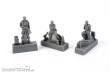 CMK 129-F72343 - Two Kneeling Soldiers and Commanding Officer,US Army Infantry Squad 2nd Division in 1:72