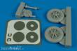 Aires 2138 - 1:32 Bf 109F wheels & masks for Trumpeter