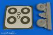 Aires 2218 - 1:32 Bucker Bu 131 wheels & paint masks transverse tread w/o disc cover