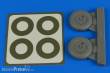 Aires 2237 - 1:32 Spitfire Mk.IX wheels (covered) & paint masks for Tamiya