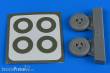 Aires 4798 - 1:48 Spitfire Mk.IX wheels (3-spoke) & paint masks f. EDUARD